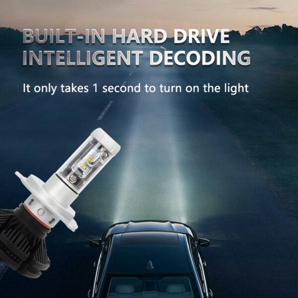 led headlight bulb x3